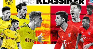 التشكيل الرسمى لقمة دورتموند ضد بايرن ميونخ فى كلاسيكو ألمانيا