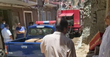 نشوب حريق فى منزل بسبب ماس كهربائى بقنا.. صور