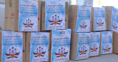 مدارس النيل تشارك الفريق الطبى بمستشفى العزل بأسوان فرحة العيد