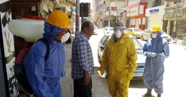 تنفيذ حملة تعقيم لأماكن ترددت عليها حالة مصابة بفيروس كورونا فى العريش 