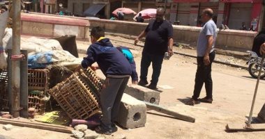 صور.. حملة مكبرة لرفع الإشغالات وفض سوق عشوائى بقرية الدلجمون بالغربية