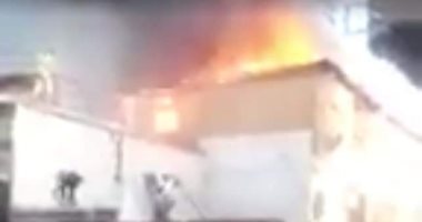 إصابة 7 أشخاص باختناق بحريق معرض سراميك والتهام محتويات منزلين بكفر الشيخ