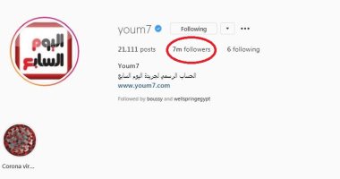 شكرا قرائنا.. اليوم السابع يصل لـ 7 ملايين متابع على انستجرام