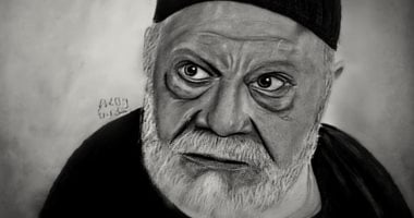 "فادى" يشارك بلوحات فنية تظهر موهبته فى رسم نجوم الفن والمشاهير