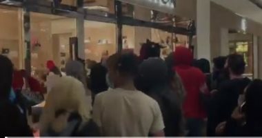 اقتحام سلاسل محلات شهيرة بأمريكا بعد تظاهرات لمقتل شاب من أصل أفريقى.. فيديو