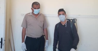 متطوعون ينفذون حملة تعقيم لمركز شباب الكوثر بشمال سيناء ..صور 