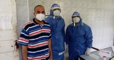 بدء سحب المسحات من المشتبه بإصابتهم بكورونا فى مستشفى صدر إسنا.. صور
