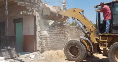 تنفيذ 51 إزالة واسترداد 1500 متر من أراضى أملاك الدولة بالغربية.. صور