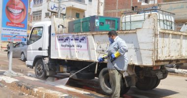 صور.. رش وتطهير الشوارع والمنشآت بمدن ومراكز محافظة البحيرة
