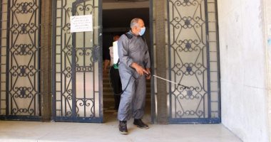 صور.. تعقيم وتطهير مقر إدارة معاشات المحامين بالمعادى