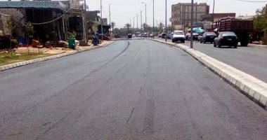 صور ..الانتهاء من رصف طريق عبد الناصر غرب الإسكندرية