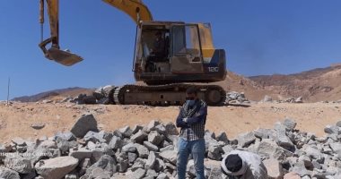 استئناف العمل فى أعمال حماية مدن جنوب سيناء من أخطار السيول