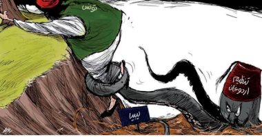 كاريكاتير صحيفة سعودية.. أردوغان يسعى جر  تونس للدخول في الملف الليبي