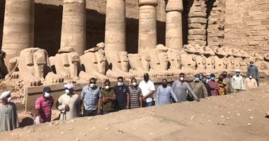 فريق آثار الأقصر يستكمل العمل فى مشروع ترميم 29 كبشا بالكرنك
