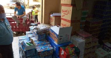 ضبط نص طن سلع غذائية مجهولة المصدر خلال حملة مكبرة بشبين القناطر