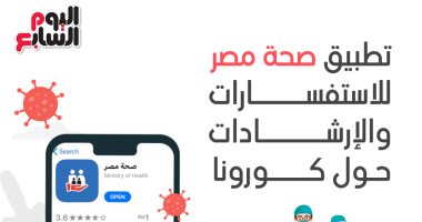 إنفو جراف.. كيف تنتفع بخدمات تطبيق "صحة مصر" لمكافحة كورونا؟