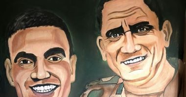 قارئ فنان يشارك برسم بورترية للشهيد البطل أحمد المنسى
