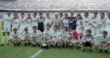 شاهد.. 25 عاما على تتويج ريال مدريد بلقب الليجا الـ26 فى تاريخه