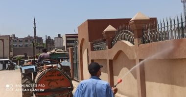 صور .. تعقيم المستشفى العسكرى ومدرسة المتفوقين بالشرقية لمواجهة فيروس كورونا
