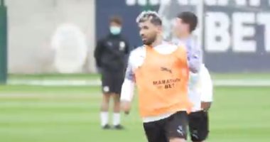 فيديو.. مانشستر سيتى: "أجويرو يخوض التدريبات في قمة التركيز"