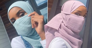 حليمة عدن تصمم أقنعة وجه ملونة للمحجبات.. مش هتحتاج دبابيس