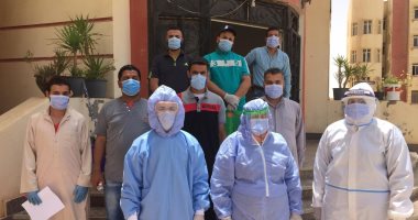خروج 9 متعافين من مصابى كورونا بعزل المدينة الجامعية فى بنى سويف
