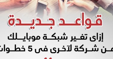 إنفوجراف.. خطوات انتقال العميل بنفس رقم الخط بين شركات المحمول