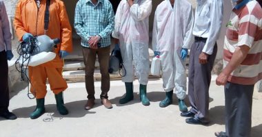 الهلال الأحمر المصرى يعقم منشأت خدمية بشمال سيناء 