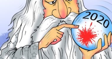 كاريكاتير صحيفة إماراتية.. الكرة الأرضية عام 2020 مشتعلة