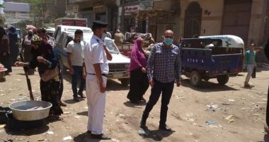 فض سوق قرية بمم بتلا فى المنوفية منعا للتزاحم بسبب فيروس كورونا المستجد