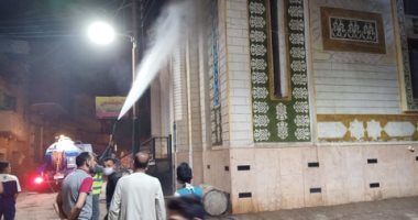 تطهير وتعقيم شوارع قرية ابوان بمركز مطاى بالمنيا ضد كورونا