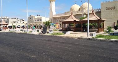 تواصل أعمال إنشاءات ميدان الرفاعى وسط العريش وحملة نظافة بمدينة نخل