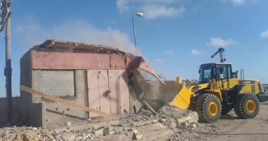 صور.. إزالة 5 أسوار تعدى على أراضى الدولة بطول 330 متر ببرج العرب بالإسكندرية
