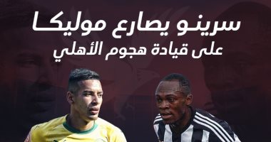 إنفوجراف.. بالأرقام.. سرينو يصارع موليكا على قيادة هجوم الأهلى