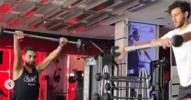 عمرو السوليه يتدرب بجدية من داخل جيم.. فيديو وصور 