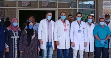خروج وتعافى 5 حالات جديدة من مصابى كورونا بمستشفى الواسطى المركزى