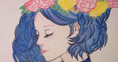 قارئة فنانة تشارك برسومات فنية وبورترية تبرز موهبتها فى الرسم