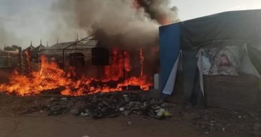 السيطرة على حريق فى 3 كرافانات بنادى المنتزه بالإسماعيلية.. صور