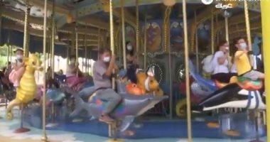 فيديو .. إعادة افتتاح متنزه أوشن بارك أمام الزوار فى هونج كونج بعد 4 شهور إغلاق 
