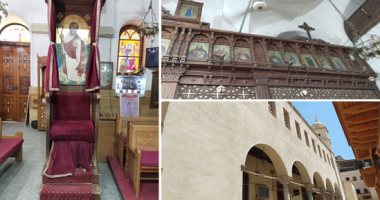 اليوم السابع داخل كنيسة العذراء والشهيد أبانوب "المحطة الخامسة لمسار العائلة المقدسة".. قضت بها العائلة المقدسة 17 يوما.. يرجع إنشاؤها للقرن الأول الميلادى.. تم بناء مبنى آخر على آثار الكنيسة القديمة عام 1814م