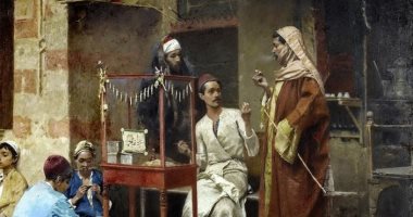 100 لوحة عالمية.. "بائع التبغ" فنان نمساوى يرسم السجائر  فى شوارع القاهرة 