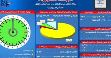 مرصد الكهرباء : 19 ألفاً و 200 ميجا وات احتياطي بالشبكة اليوم