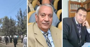 أهالى قرية الفقهاء يشيعون جثمانى عميد الدراسات الإسلامية السابق ونجله عقب وفاتهما بكورونا.. الأهالى التزموا بالإجراءات الاحترازية خلال الجنازة.. ويؤكدون: أستاذ الفقه توفى عقب سماع خبر وفاة ابنه بساعتين