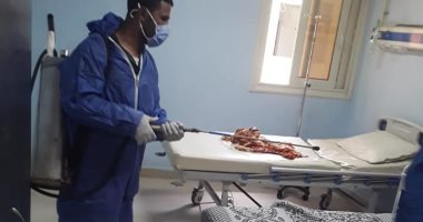 شاهد أعمال تعقيم وتطهير مستشفى الأقصر العام لمكافحة العدوى بالعزل