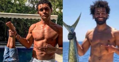 آسر ياسين فى عيد ميلاد محمد صلاح: أحب أفكر المو مين بيصطاد أحسن.. صورة