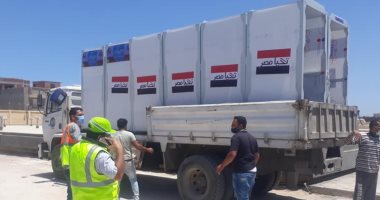 صور .. إنتاج 20 بوابة تعقيم جديدة بشركة مياه الإسكندرية و نقلها الى الجيزة