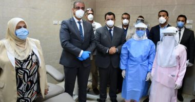 محافظ الفيوم يشهد تدشين أول جهاز لفصل بلازما الدم للمتعافين من كورونا