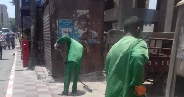 حملة لمتابعة نظافة كبارى المشاة ورفع الإشغالات بالمنيا