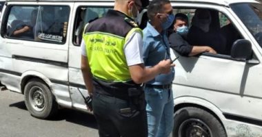 تغريم 56 سائقا فى الشرقية لعدم الالتزام بالكمامة.. صور