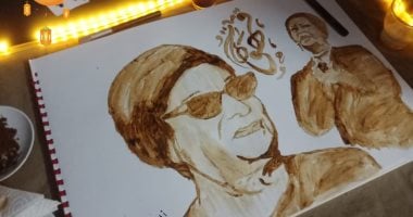 محمد على يشارك برسومات فنية وبورتريهات تبرز موهبته فى الرسم